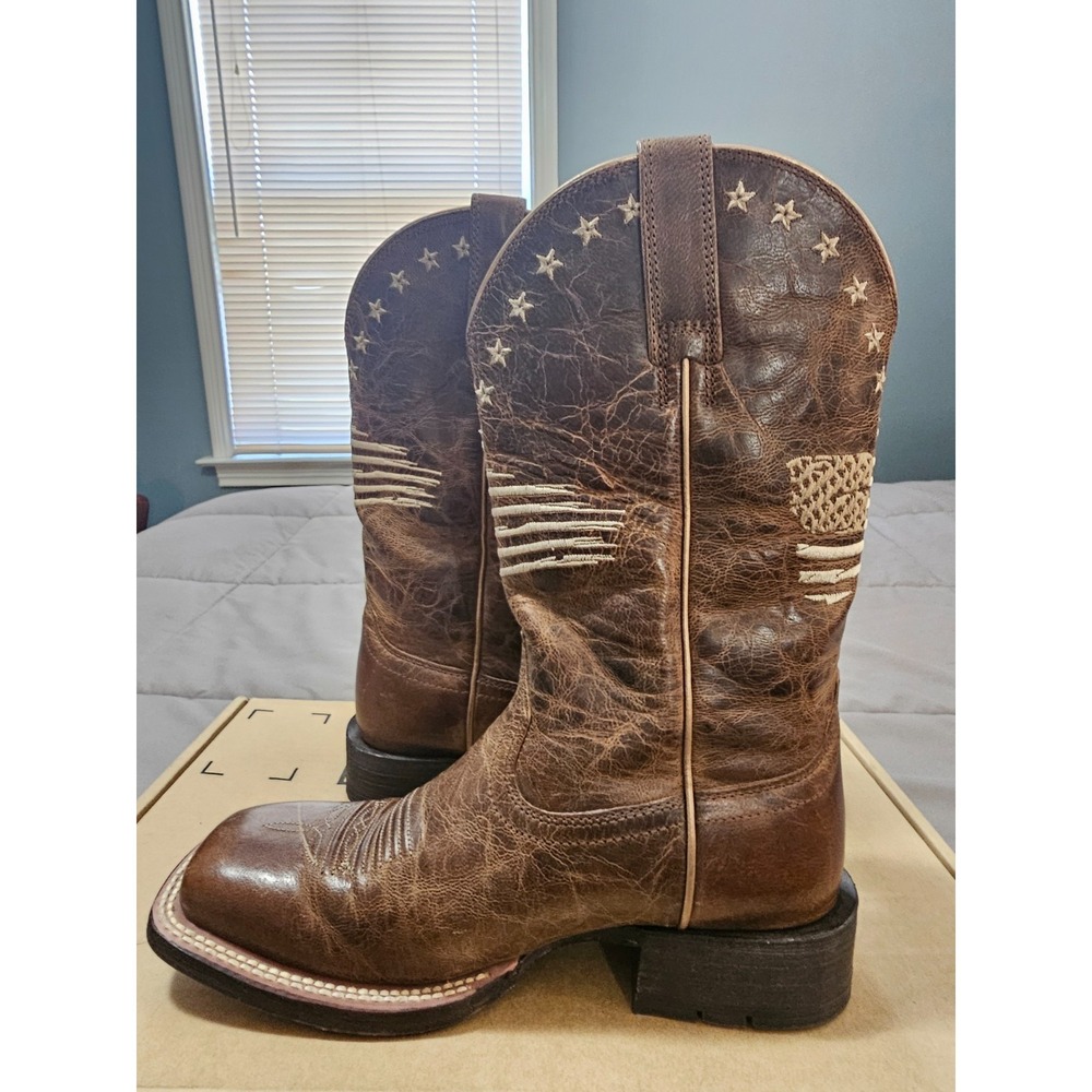 ARIAT® (Women's 6 B) Circuit™ Patriot Western Boot in Weathered Tan - $220 - Picture 8 of 12